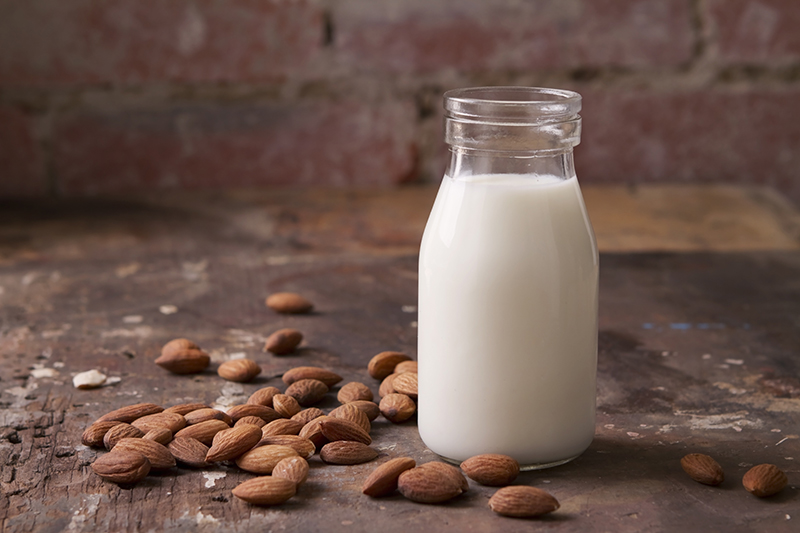 Almond-milk-and-almonds